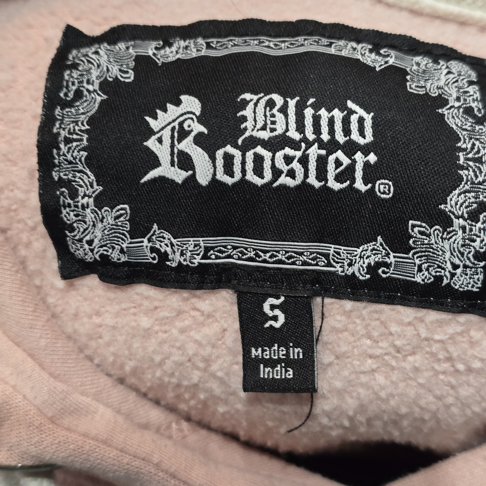 Blind Rooster Wrap Around Graphics Hoodie Sweatshirt Skull Floral Streetwear SM - Picture 5 of 7